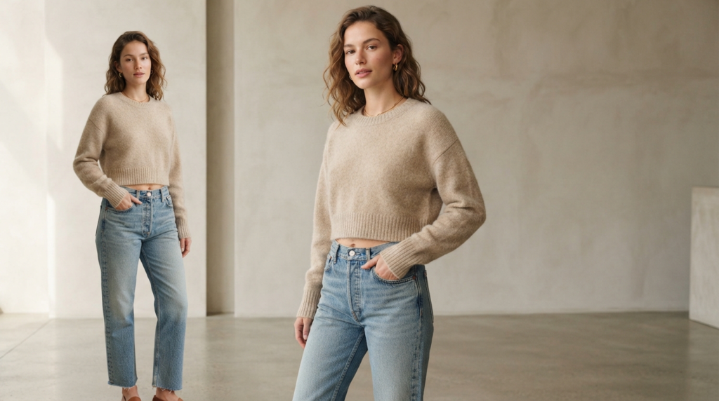 Cropped cashmere