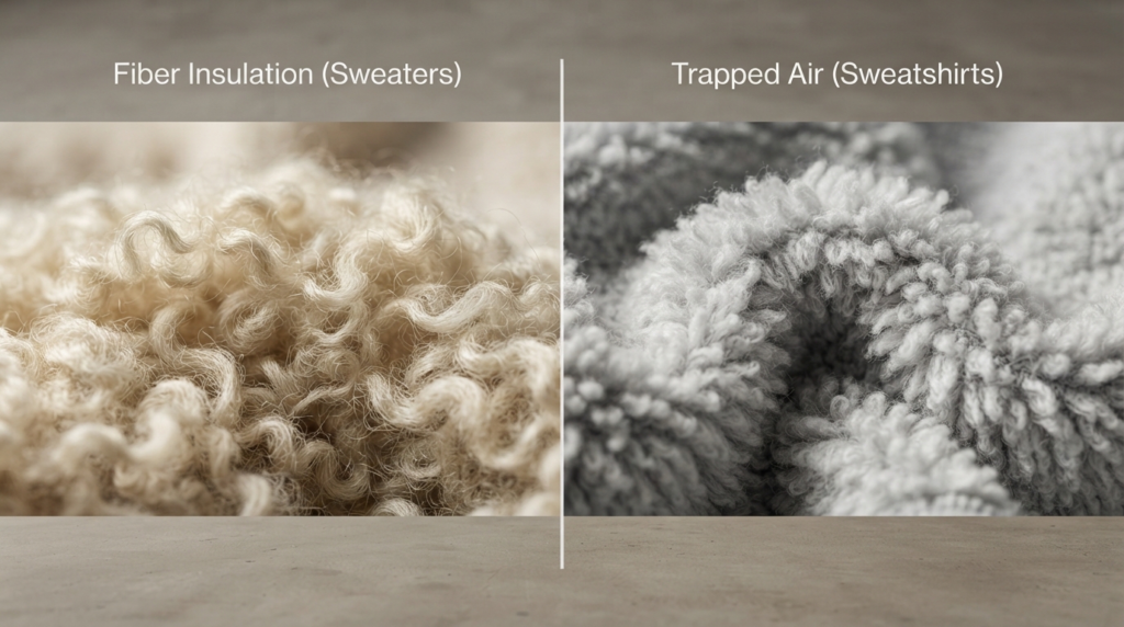 Warmth: Two Different Physics at Work